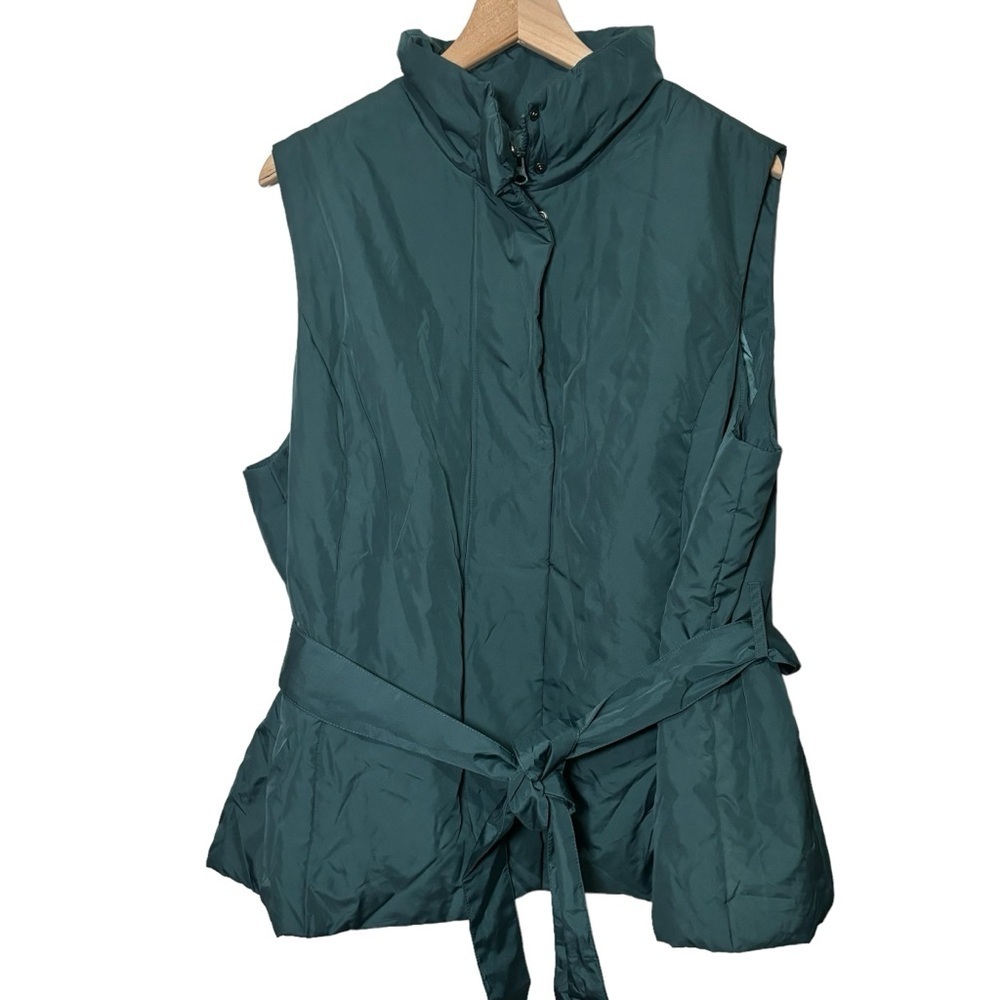 Merona Zip Up Puffer Vest Plus Size 20W/22W Snap Up Pockets Hiking Outdoor Cabin